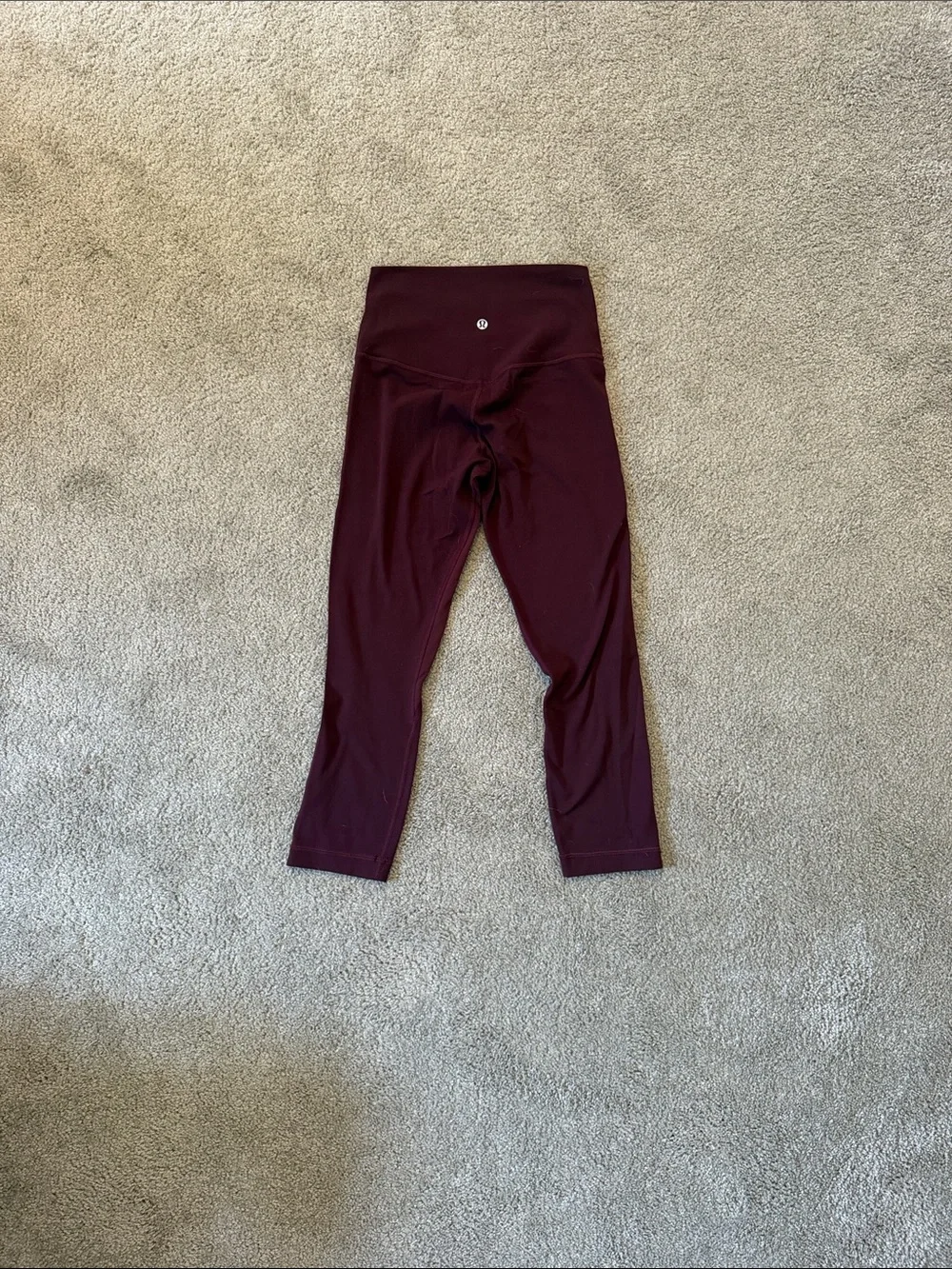 Lululemon Maroon Cropped Align Leggings